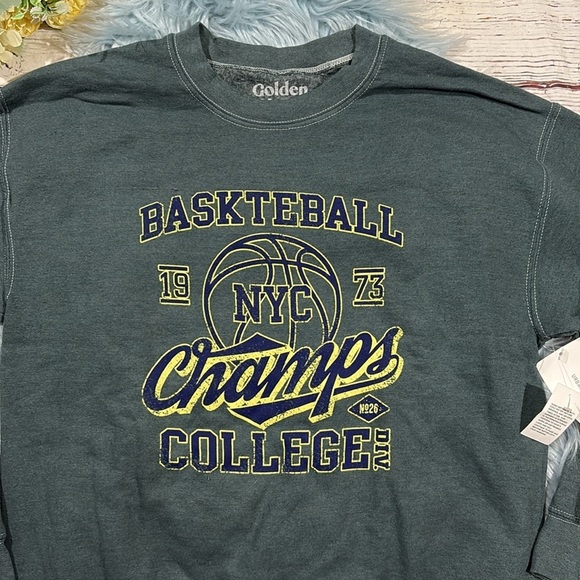 NWT Urban Outfitters Golden Hour Basketball NYC College Crewneck Sweatshirt - Picture 4 of 8